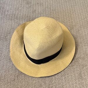 Stylish Straw Hat with Black Band